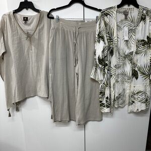 Price firm! New! 3-price bundle JM Collection set & Chico's Kimono